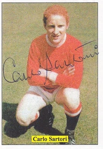 Modern SIGNED JF SPORTING Custom Trading Card CARLO SARTORI MAN UNITED - Picture 1 of 1