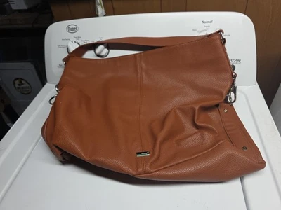 Bolso de Mano Jewell Thirty-One Cuero Sintético Guijarro Grande Hombro Cartera Marrón Coñac Foto 1 de 4