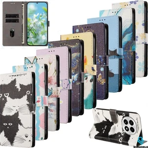 Painting Leather Wallet Case Phone Cover for OnePlus 10 Pro 13 13T 12 11 9 ACE5 - Picture 1 of 22