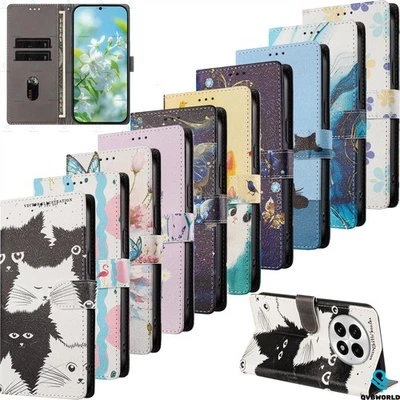 Painting Leather Wallet Case Phone Cover for OnePlus 10 Pro 13 13T 12 11 9 ACE5 - Image 1 of 4