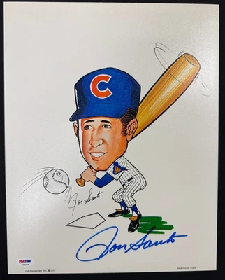 Ron Santo Signed Autographed 11x14 Caricature PSA/DNA - Image 1 of 4