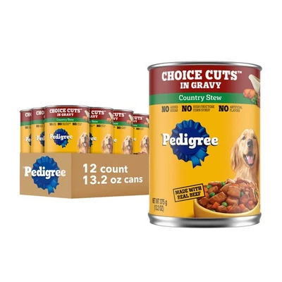 Choice Cuts in Gravy Adult Canned Soft Wet Dog Food, Country Stew, 13.2 oz. C... - Image 1 of 4
