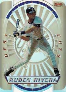 1996 Bowman's Best - Best Cuts Ruben Rivera #12 Refractor-Yankees- Free Shipping - Picture 1 of 2