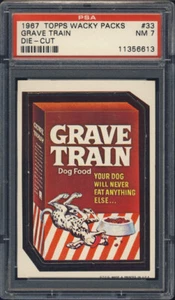 Topps Wacky Packages 1967 troquelado #33 Grave Train PSA 7 - Imagen 1 de 1