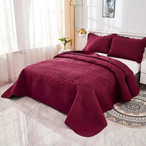 3-Piece 100% Cotton Oversized Bedspread Set Coverlet Set Lightweight Quilt Set - Picture 1 of 43