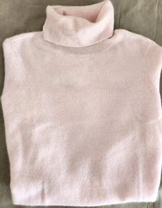 By Bloomingdale Damen Rollkragenpullover 2-fädig 100% Kaschmir Rosa Small - Bild 1 von 13