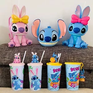 stitch anime tazza bottiglia bambino paglia acqua tazze cartone animato regalo natale - Foto 1 di 13