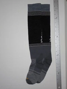 SMARTWOOL Socks Men's Large 9-11.5 Knee High Black Grays Gold Lt Wt - Picture 1 of 2
