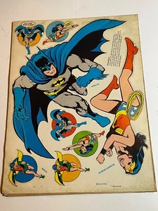 Hoja grande de pegatinas Our Way Studios #1706 de superhéroe de DC Comics 1977 de colección - Imagen 1 de 8