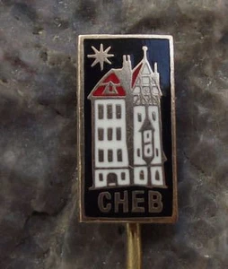 Cheb Eger City Architecture Buildings Antique Tourist Souvenier Pin Badge - Picture 1 of 4