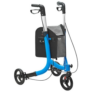 3-Wheel Rollator Walker for Senior Aluminum Foldable Rolling Walker 260LBS - Picture 1 of 12