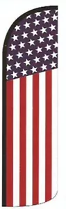 AMERIKANISCHE USA WINDLOSE BANNERFLAGGE Werbeschild Feder Swooper - Bild 1 von 1