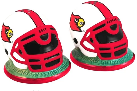 Louisville Cardinals Ceramic Helmet Salt & Pepper Shakers NCAA Licensed Cover