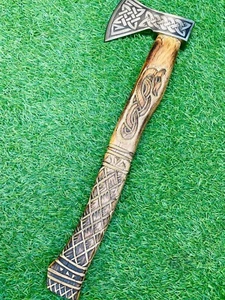 Wikinger-Axt Aus Kohlenstahl Für Die Jagd, Taktische Tomahawk-Axt - Bild 1 von 4