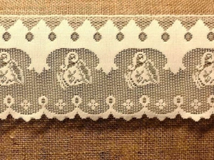 Lace Teacups Shelf Trim Ecru 4.75" x 108" Kitchen Curio Cabinet China Cabinet - Picture 1 of 3