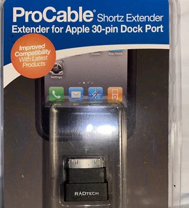 ProCable Shortz Extender By RadTech. for Apple 30-pin Dock Port. Free Shipping - Picture 1 of 2