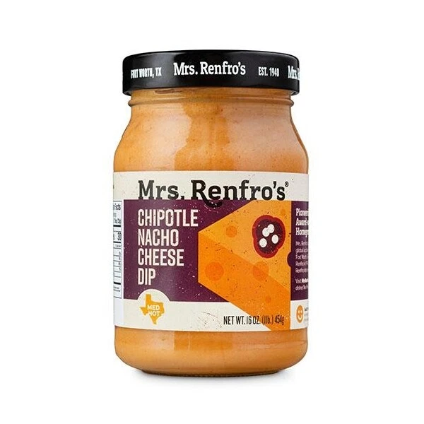 Salsa de Queso Nacho Mrs. Renfros con Chipotle Mediano Caliente Foto 1 de 1