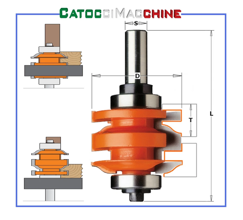 SET DI FRESE PER INCASTRI MASCHIO - FEMMINA CMT 991.521.11 - Immagine 1 di 1
