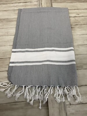 My Hamam Turkish Towel Gray Cotton Bath Beach Hammam  Peshtemal Sauna Small N140 - Image 1 of 3