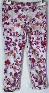 Jordache Girls Floral AOP Jeggings Size: Large (10-12) Nice Cropped Cute 26x19 - Picture 1 of 11