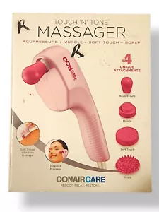 Conair Care Touch 'N' Tone Massager Scalp Accupressure Soft Touch Pink - Picture 1 of 5