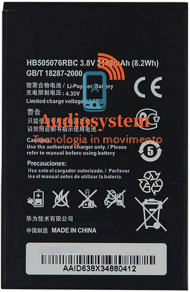 BATTERIA Adatta per HUAWEI HB505076RBC Y3 2 II LUA-L11 LUA-L21 3G 4G 2150MAH - Immagine 1 di 1