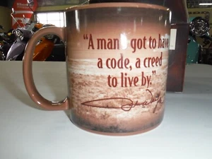 John Wayne 20 oz Coffee Decal Mug 2005 " A Code" New in the Box - Picture 1 of 8