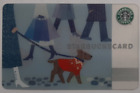 2009 STARBUCKS RETIRED Gift CARD Winter Dog Walk (E)