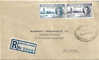 Cyprus 1946 Victory Set (2) on FDC from Limassol to Fort Bombay via Cairo