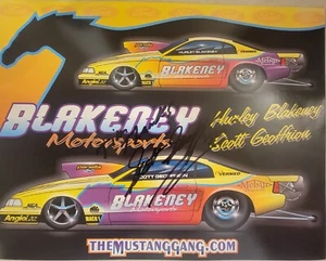 Signed Scott Geoffrion NHRA Pro Stock Handout  Blakeney Motorsports 8.5 x 11 - Picture 1 of 2