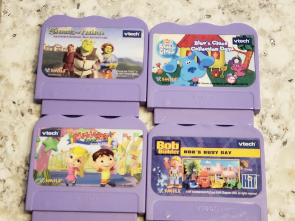 Vtech Vsmile Learning Fun Games Shrek blues clues alphabet Park Bob the builder - Image 1 of 1