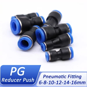 Pneumatic Push In Fitting Air Water Pipe - Reducer Connector 4/6/8/10/12/14/16mm - Picture 1 of 20