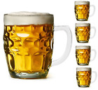 19 Ounce Dimple Stein Beer Mugs Set Drinking Mug Glass Kitchen Dining Bar 4 Pack