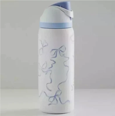 24 oz Owala Freesip Water Bottle Stainless Cup Thermos cup Blue bowS