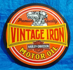 Harley Davidson Vintage Iron Porcelain Enamel Sign 30 X 30 Inches 1 sides - Picture 1 of 6