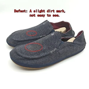 Olukai Moloa Hulu Slippers Mens 16 Gray/Black Slip On INSOLES MISSING - Picture 1 of 7