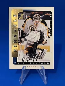 1996-97 Pinnacle Be A Player Bill Ranford Auto Card #16 Boston Bruins Goalie SP - Picture 1 of 2