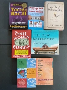 Retirement Books Lot of 7, Retire Young Retire Rich,What Color is Your Parachute - Foto 1 di 3