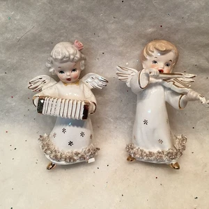 Angeli di Natale Fine A Qualità Musicisti Violino Fisarmonica Spaghetti Giappone LEGGI! - Foto 1 di 8