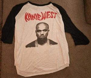 Kanye West Vintage Raglan Baseball Tshirt Size Large Distressed God's Dream RARE - Bild 1 von 10