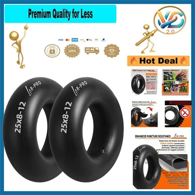 Heavy-Duty 25x8-12 Inner Tubes 25x9-12 25x10-12 Universal ATV UTV Lawn New Foto 1 de 4