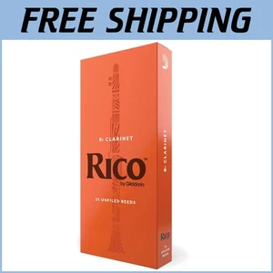 Canne Clarinetto D'Addario Rico Bb - Forza 2 | Confezione da 25 per Principianti e Studenti - Foto 1 di 4