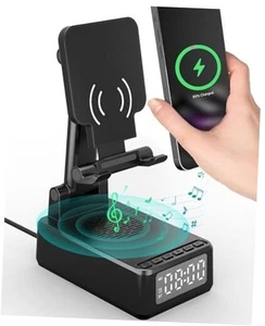 Gifts for Men Cell Phone Stand with Wireless Bluetooth Speaker and Wireless - Photo 1 sur 7
