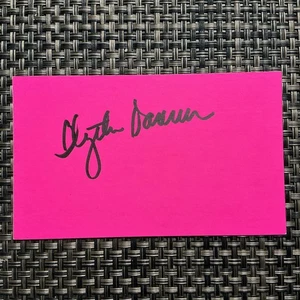 Blythe Danner 1943-? Actress Signed Hot Pink 3x5 Index Card Autographed Auto - Picture 1 of 1