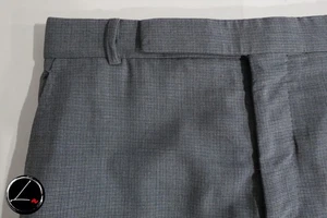 Ralph Lauren Purple label Italy Gray check flat front slim cut dress pants 33" - Picture 1 of 10