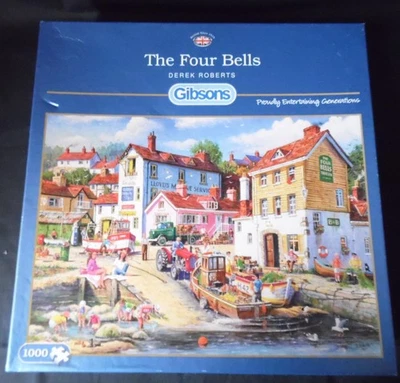 Gibsons 1000 Piece Puzzle "The Four Bells" by Derek Roberts  G6247 - Complete - Image 1 of 4