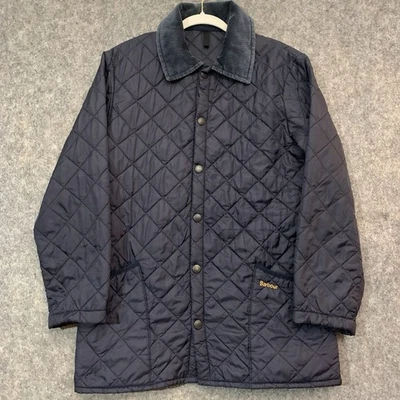 Chaqueta acolchada Barbour Heritage Liddesdale para hombre pequeña azul marino botón a presión Foto 1 de 4