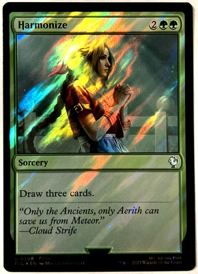 MTG Harmonize (Surge Foil) Commander: Final Fantasy 308 FF7 FFVII Aerith NM - Image 1 of 4