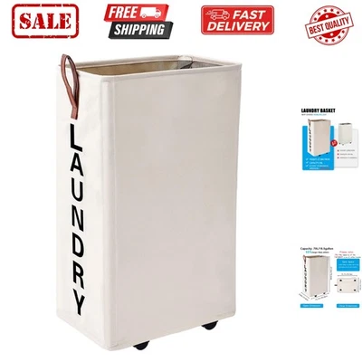 Cesta de lavandería enrollable ecológica impermeable 70L - Diseño delgado que ahorra espacio Foto 1 de 4