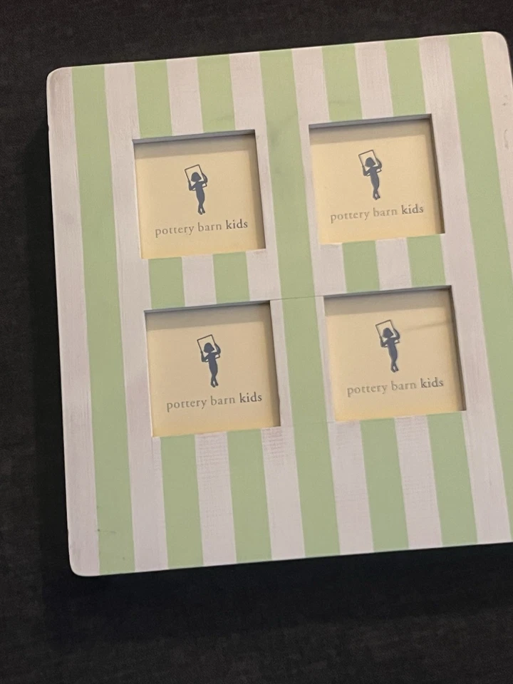 Pottery Barn Niños Galería Años Escolares Verde Menta 11x12 Marco 4 3x3 Inserto Foto 1 de 4